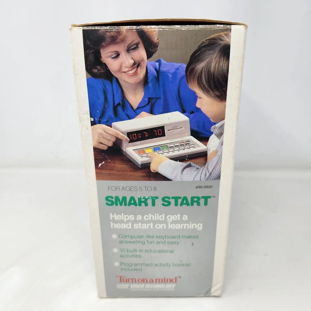 Vintage 1986 VTech Smart Start Computer Learning Machine Boxed with Books